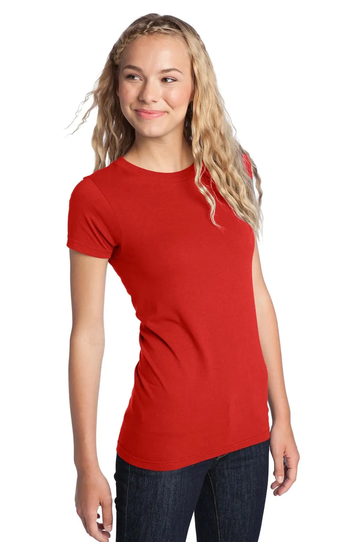 District Dt5001 Women’s Fitted the Concert Tee - New Red