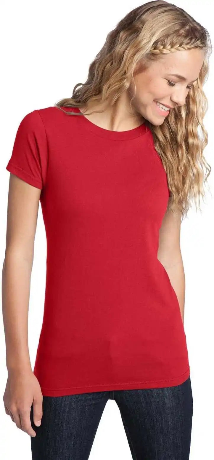 District Dt5001 Women’s Fitted the Concert Tee New Red