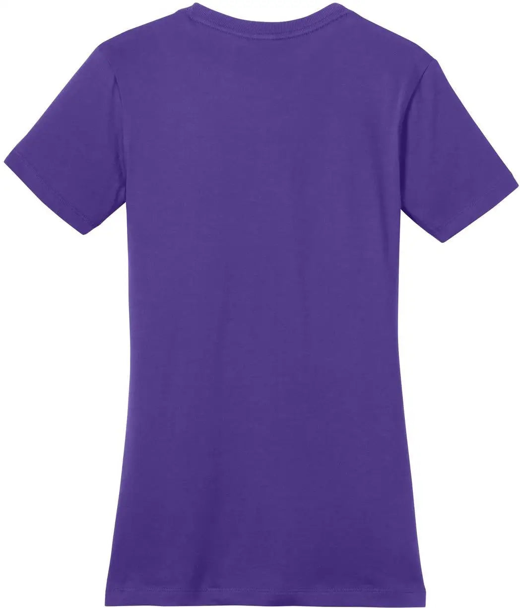 District Dt5001 Women’s Fitted the Concert Tee - Purple - Ladies Xs
