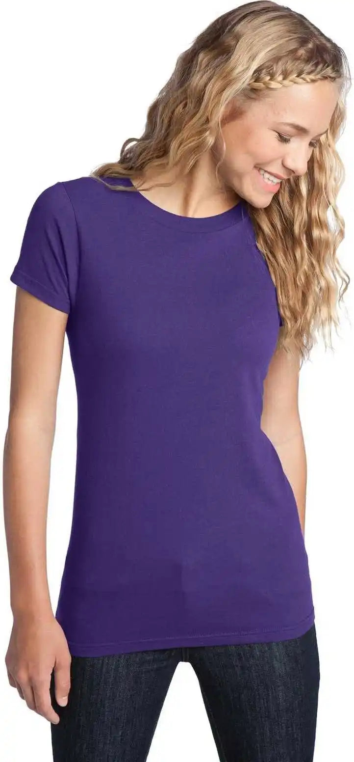 District Dt5001 Women’s Fitted the Concert Tee Purple