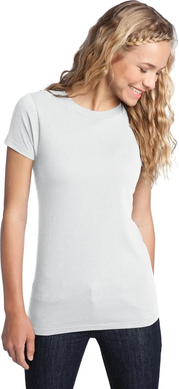 District Dt5001 Women’s Fitted the Concert Tee - White
