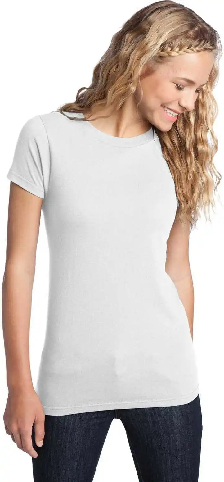 District Dt5001 Women’s Fitted the Concert Tee - White