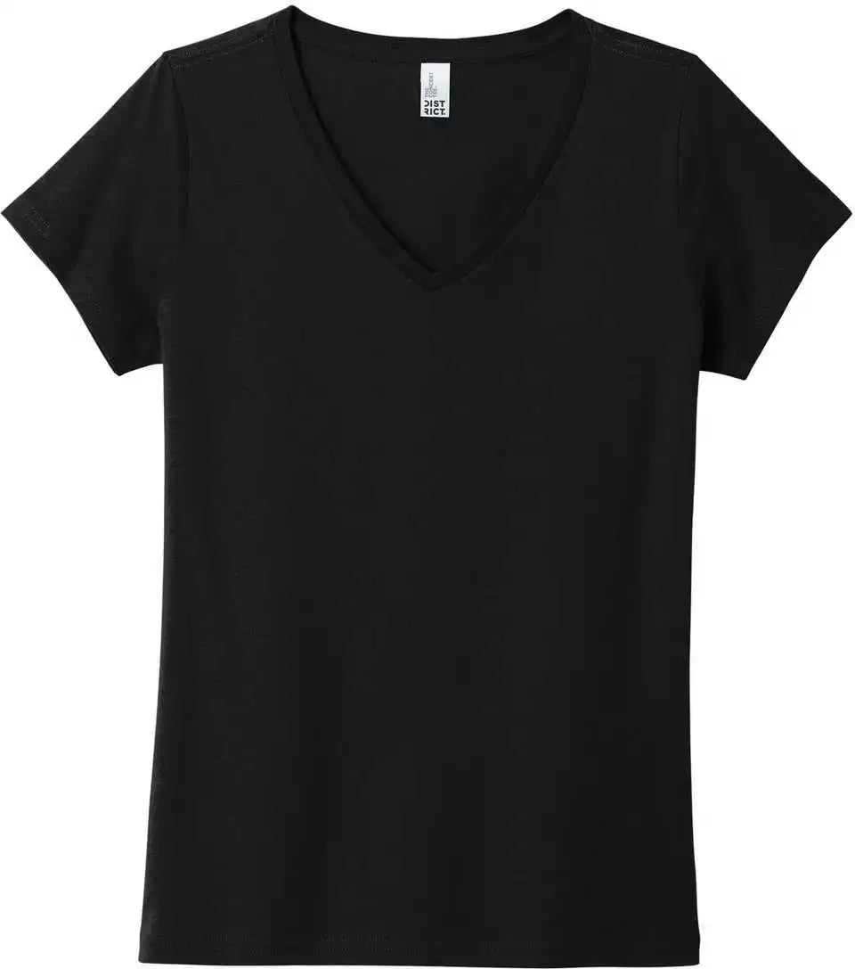 District Dt5002 Women’s the Concert Tee v Neck Black