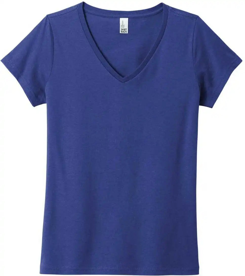 District Dt5002 Women’s the Concert Tee v Neck Deep Royal