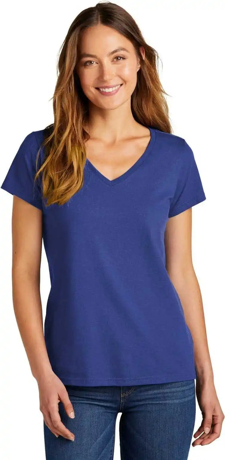District Dt5002 Women’s the Concert Tee v Neck Deep Royal
