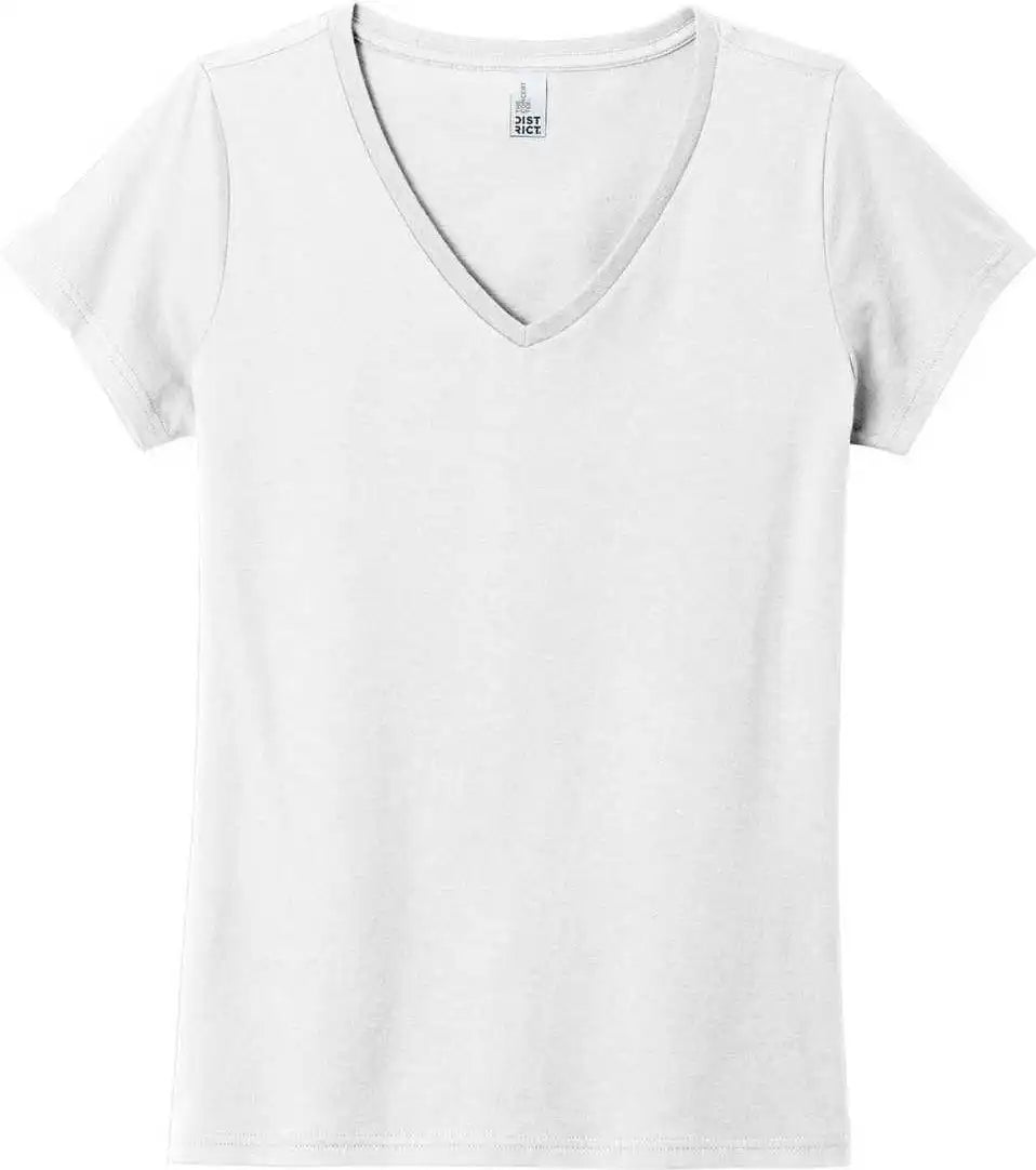 District Dt5002 Women’s the Concert Tee v Neck White