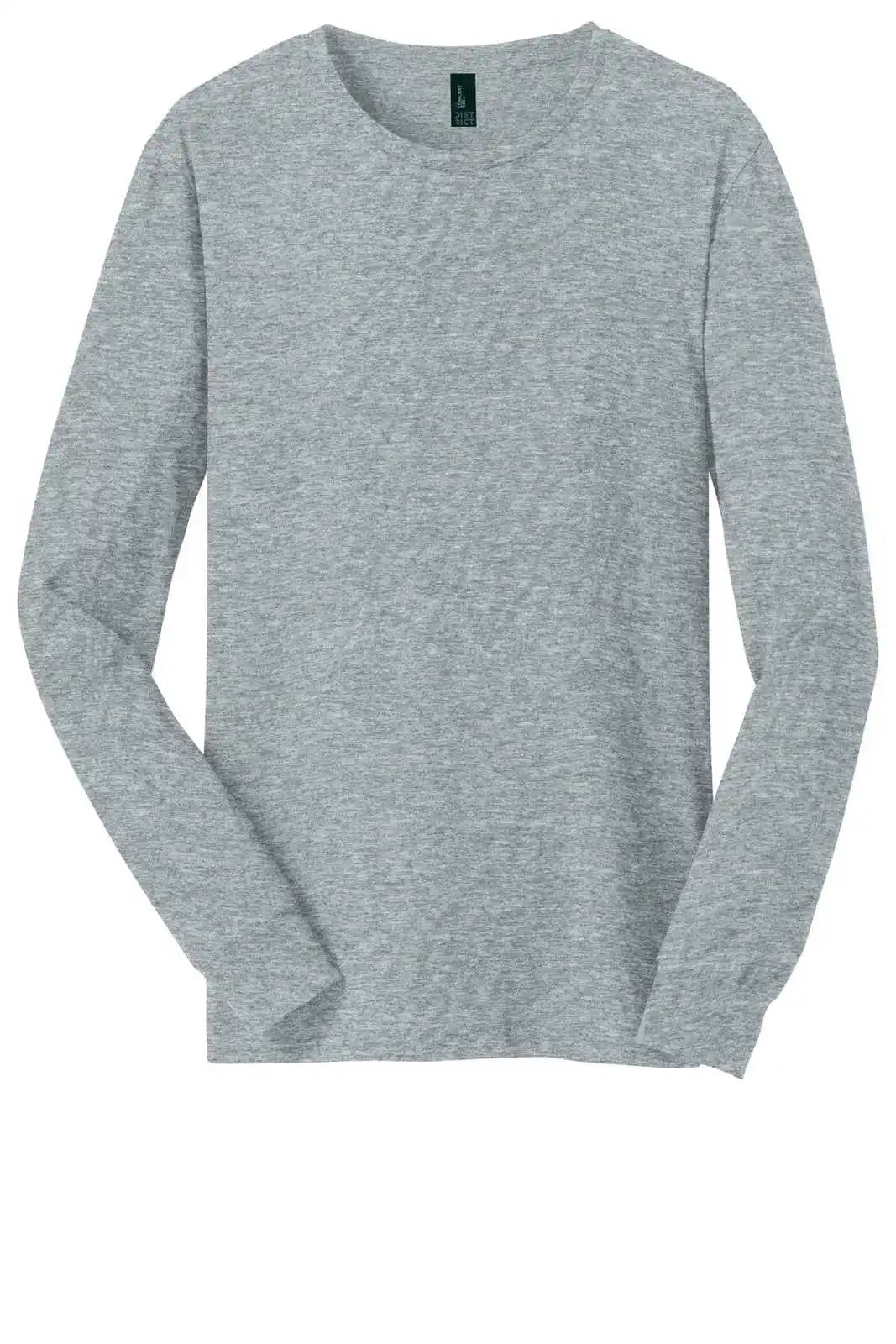 District Dt5200 Young Mens the Concert Tee Long Sleeve - Heather Grey