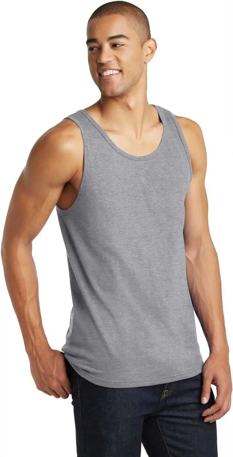 District Dt5300 the Concert Tank Heather Gray