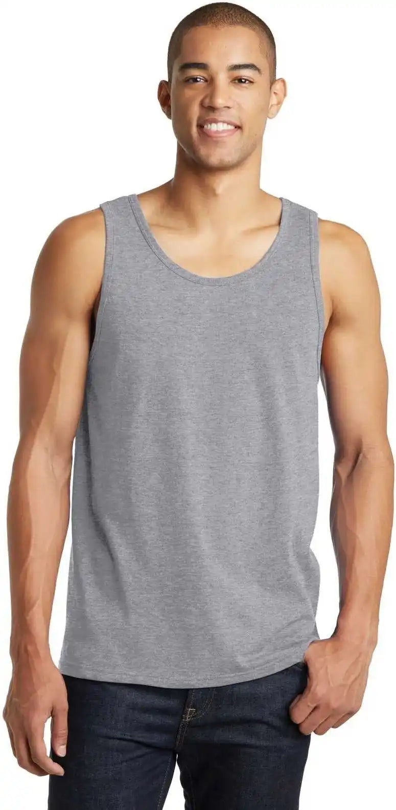 District Dt5300 the Concert Tank Heather Gray