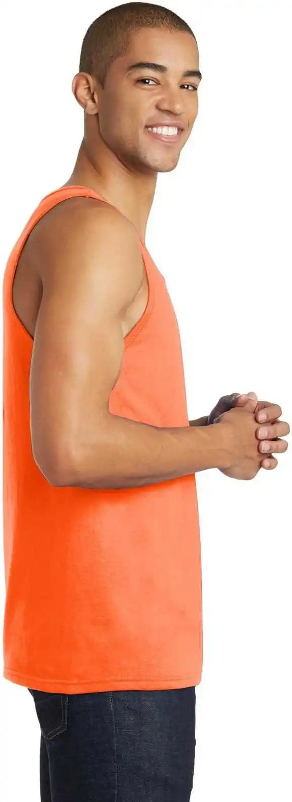 District Dt5300 the Concert Tank Neon Orange