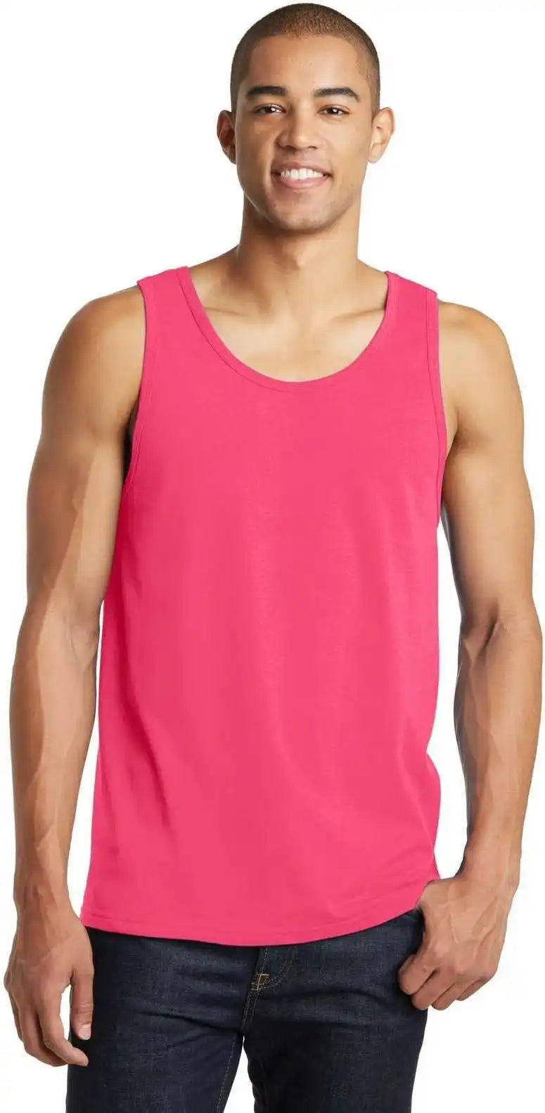 District Dt5300 the Concert Tank Neon Pink
