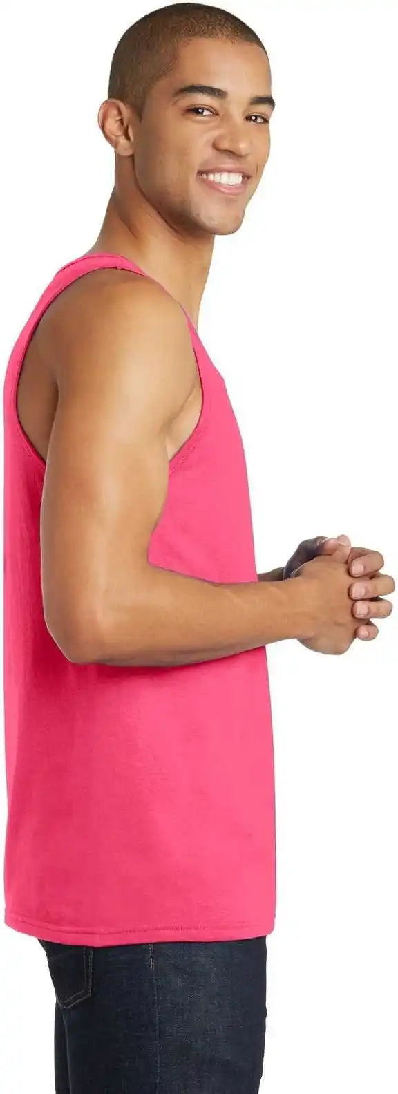 District Dt5300 the Concert Tank Neon Pink