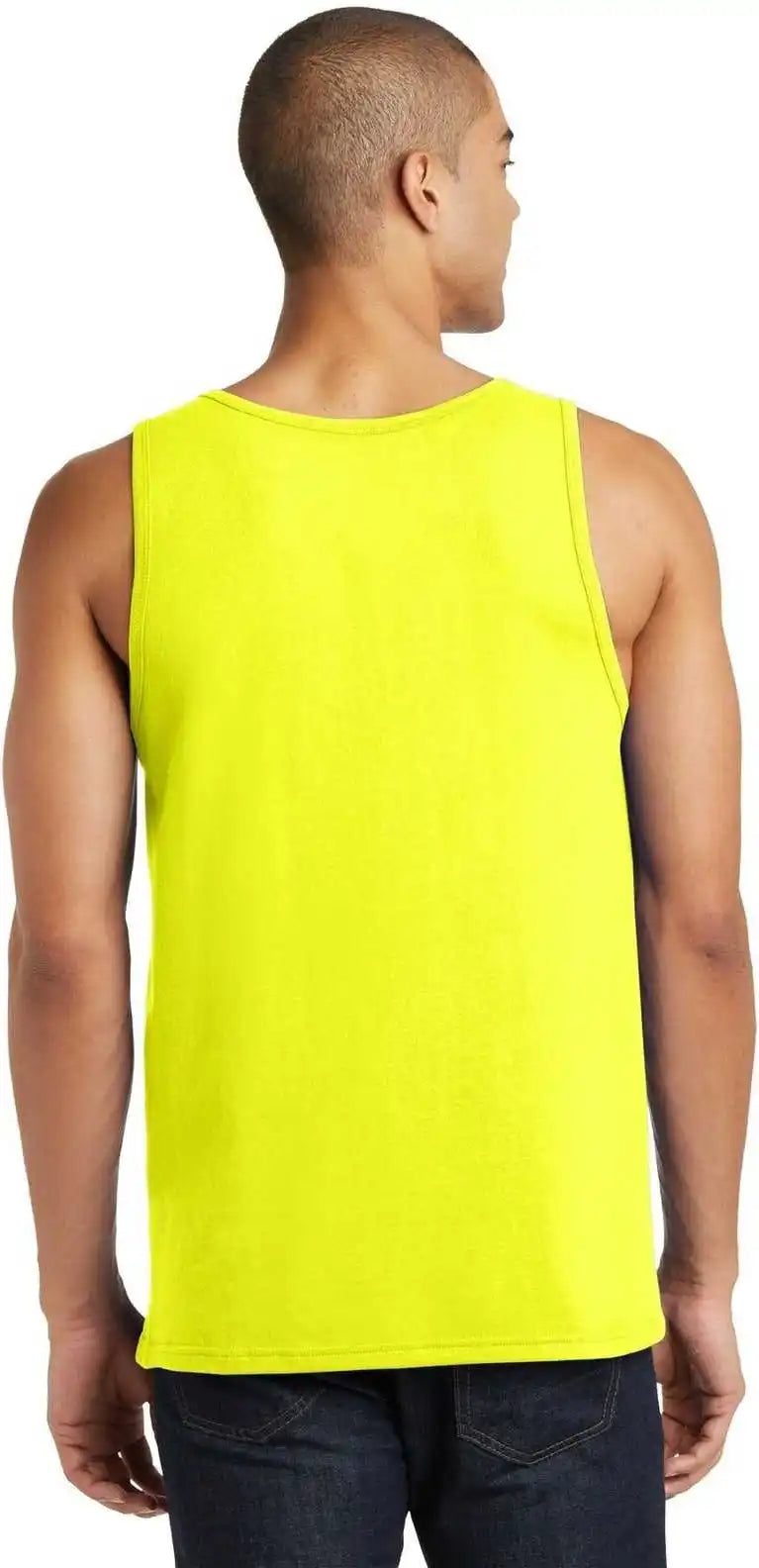 District Dt5300 the Concert Tank Neon Yellow