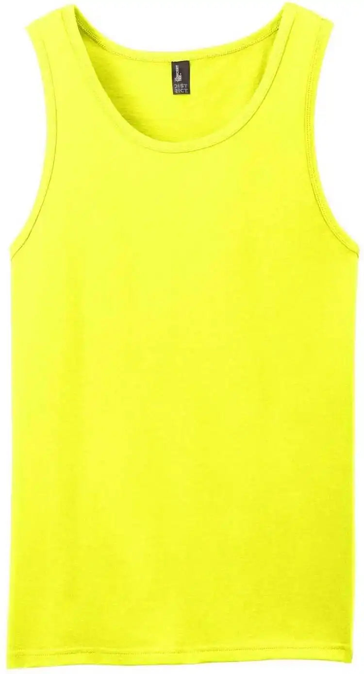 District Dt5300 the Concert Tank Neon Yellow