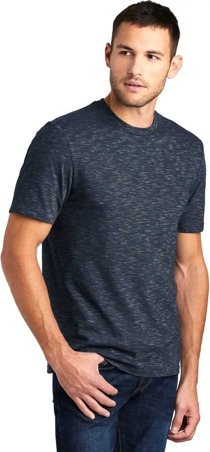 District Dt564 Medal Tee - New Navy