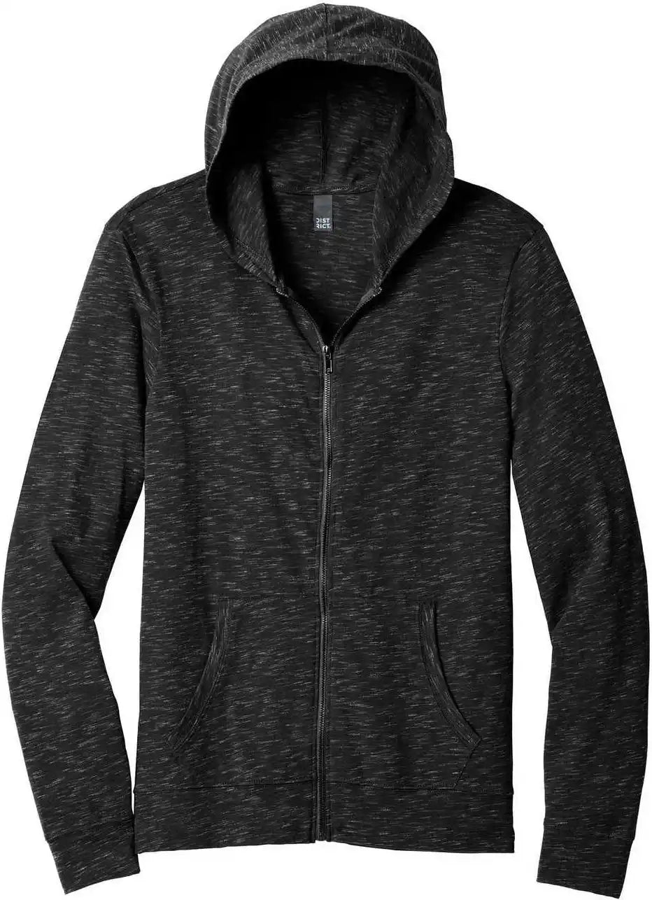 District Dt565 Medal Full Zip Hoodie Black