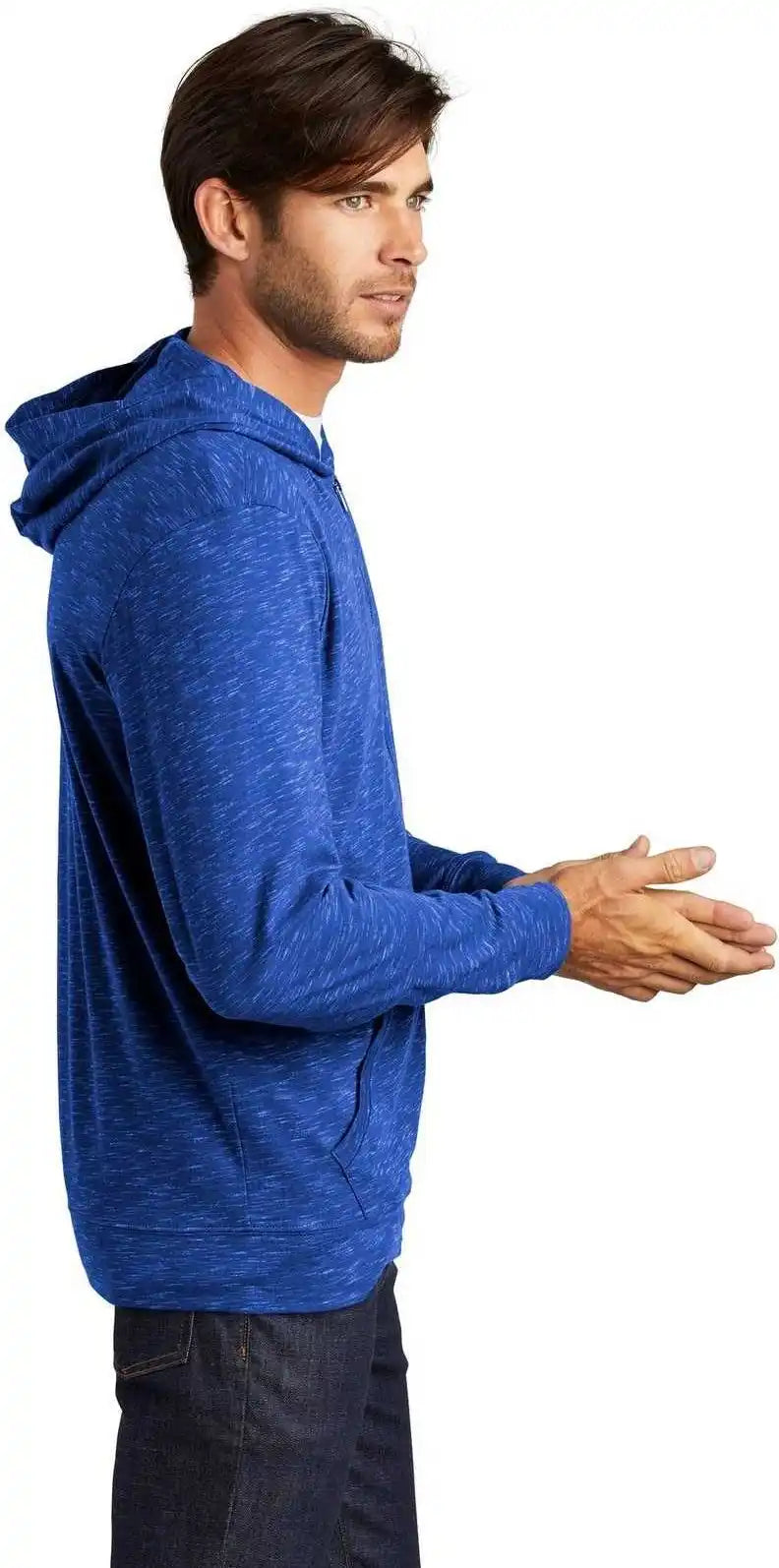 District Dt565 Medal Full-zip Hoodie - Deep Royal