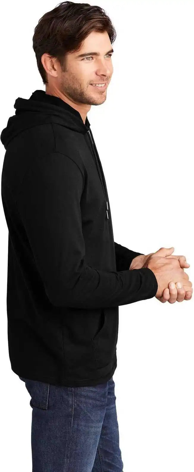 District Dt571 Featherweight French Terry Hoodie Black
