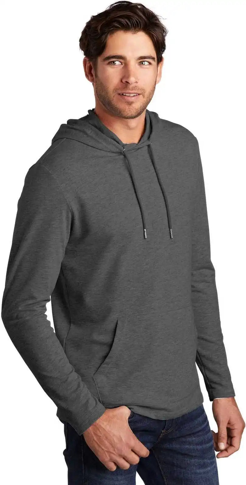 District Dt571 Featherweight French Terry Hoodie Washed Coal