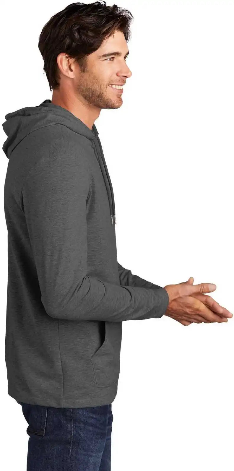 District Dt571 Featherweight French Terry Hoodie Washed Coal
