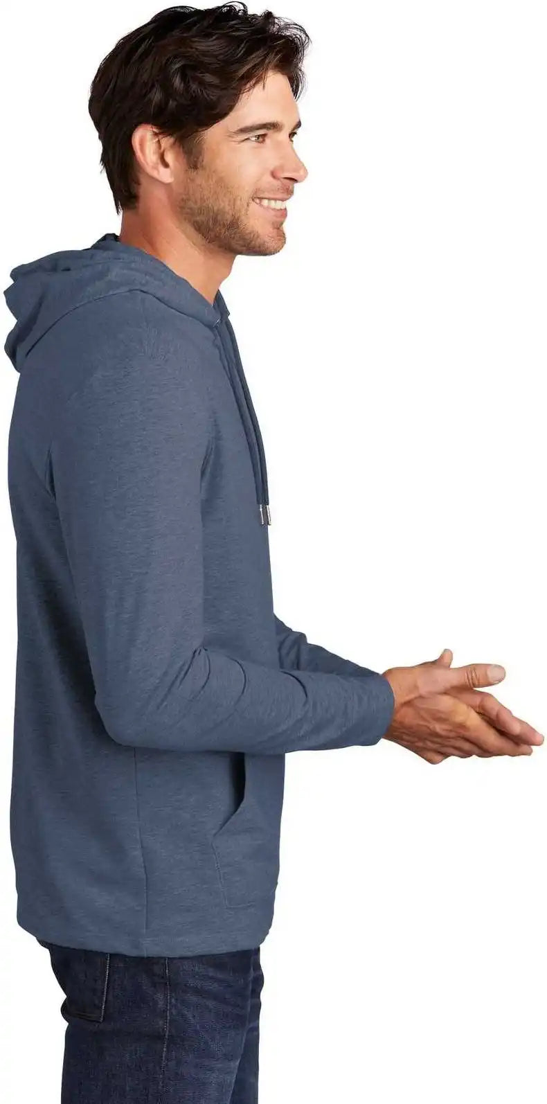 District Dt571 Featherweight French Terry Hoodie - Washed Indigo