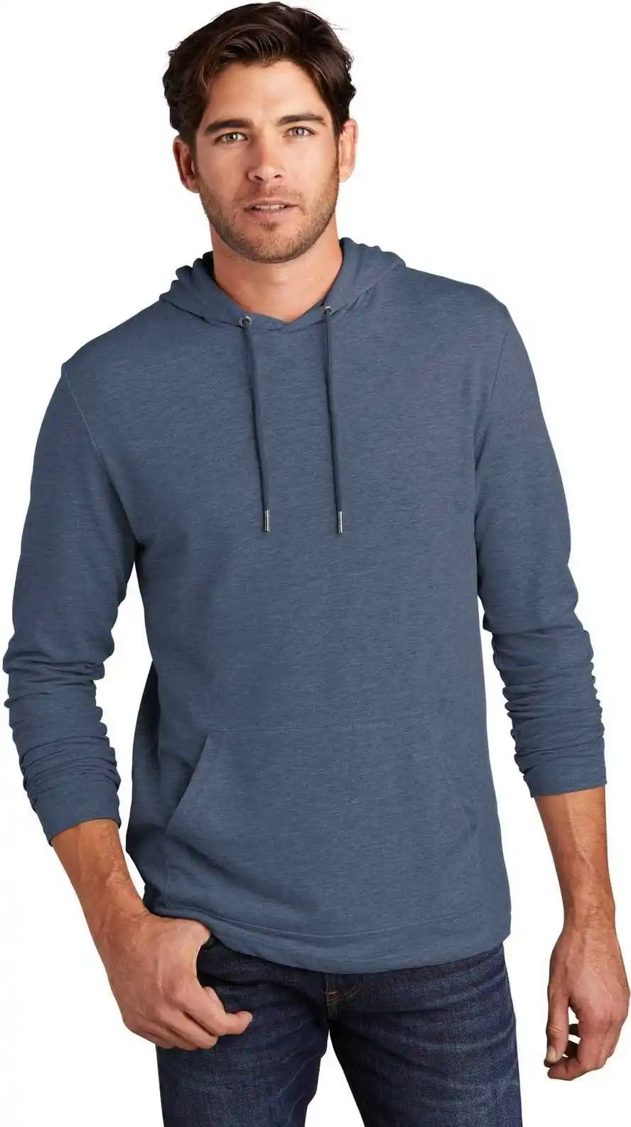 District Dt571 Featherweight French Terry Hoodie - Washed Indigo