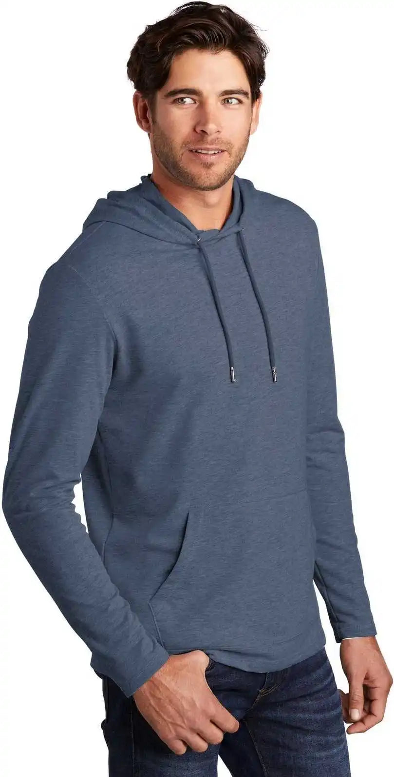 District Dt571 Featherweight French Terry Hoodie - Washed Indigo