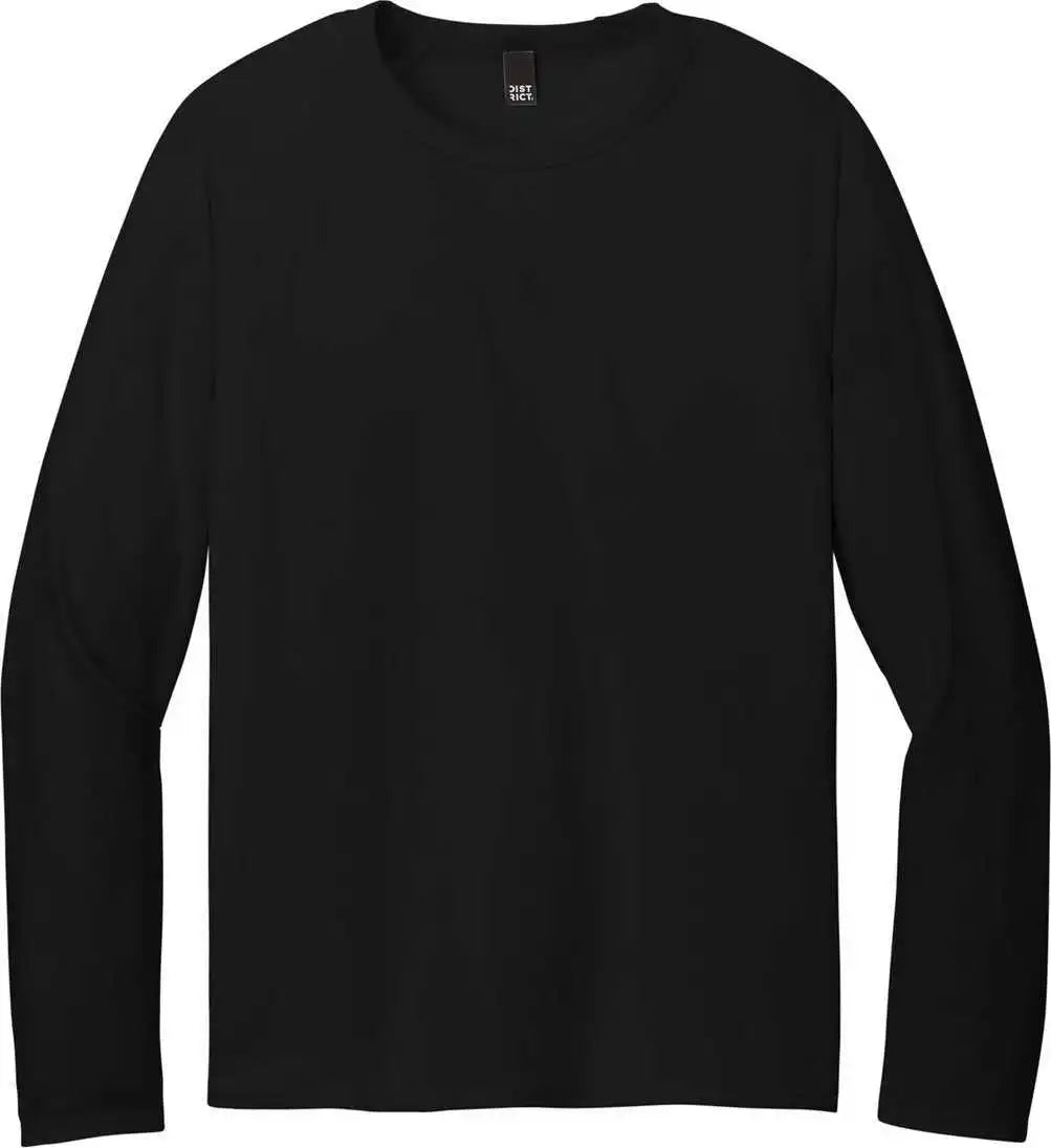 District Dt572 Featherweight French Terry Long Sleeve Crewneck Black