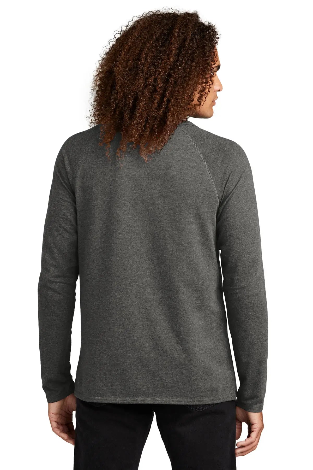 District Dt572 Featherweight French Terry Long Sleeve Crewneck - Washed Coal