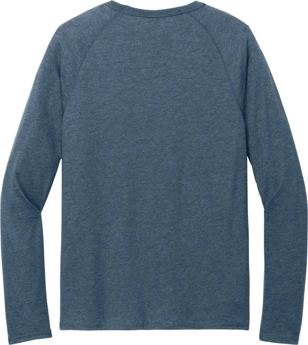 District Dt572 Featherweight French Terry Long Sleeve Crewneck - Washed Indigo - Adult Xs