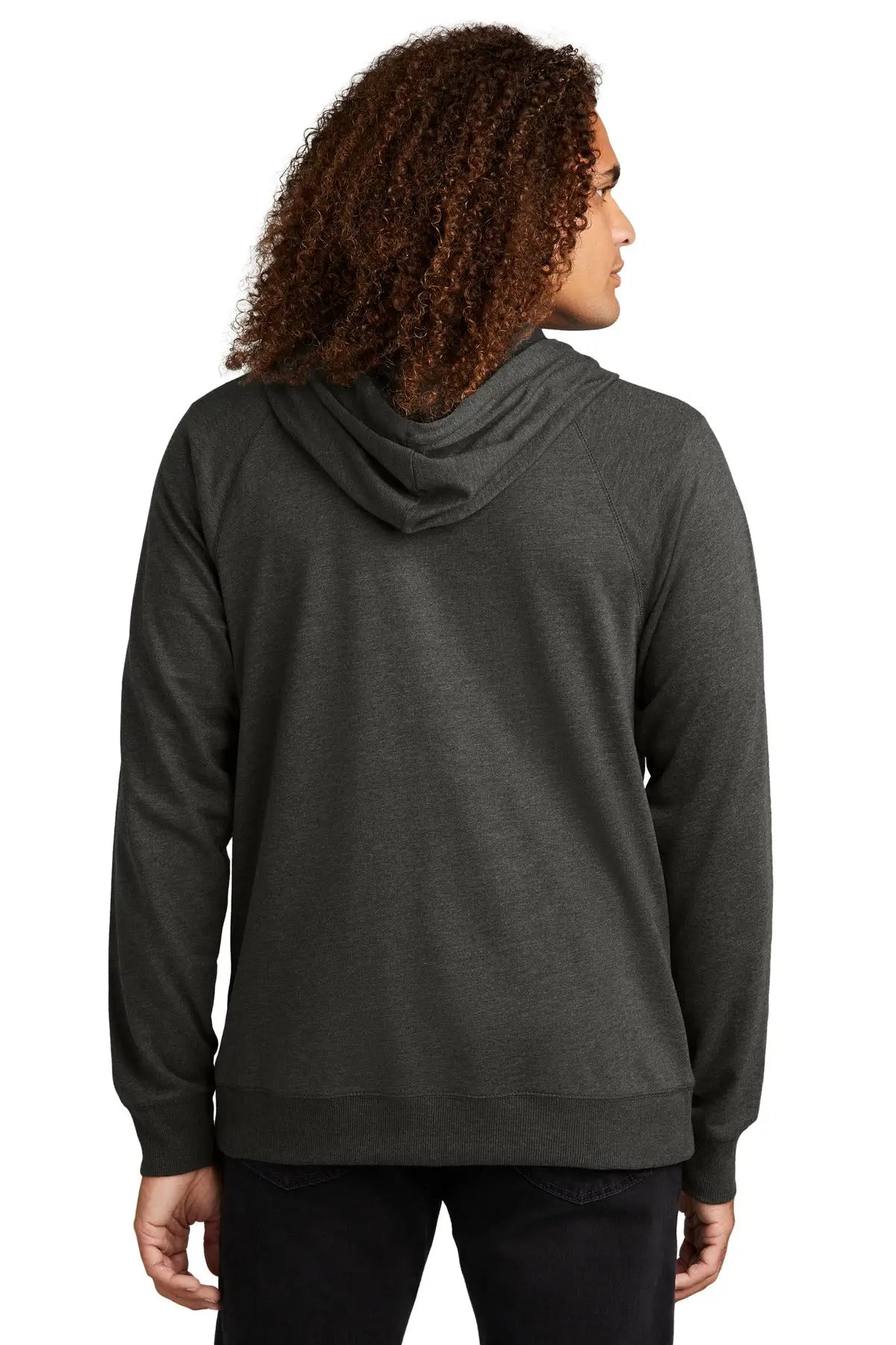 District Dt573 Featherweight French Terry Full-zip Hoodie - Washed Coal
