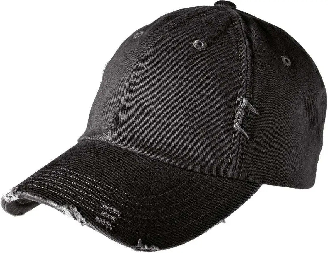 District Dt600 Distressed Cap - Black - one Size Fits Most