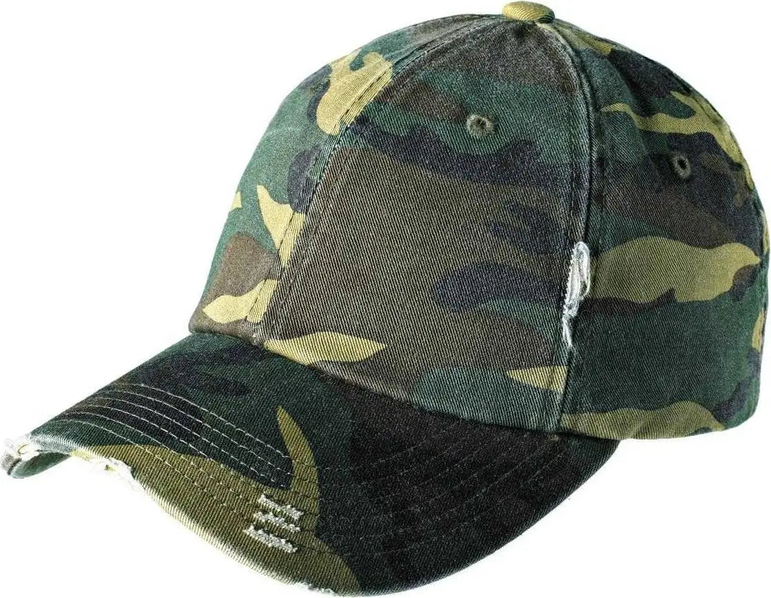 District Dt600 Distressed Cap - Military Camo