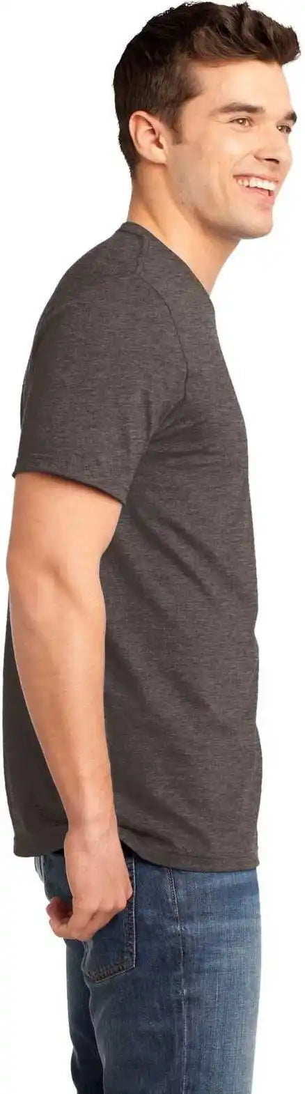 District Dt6000 Very Important Tee Heathered Brown