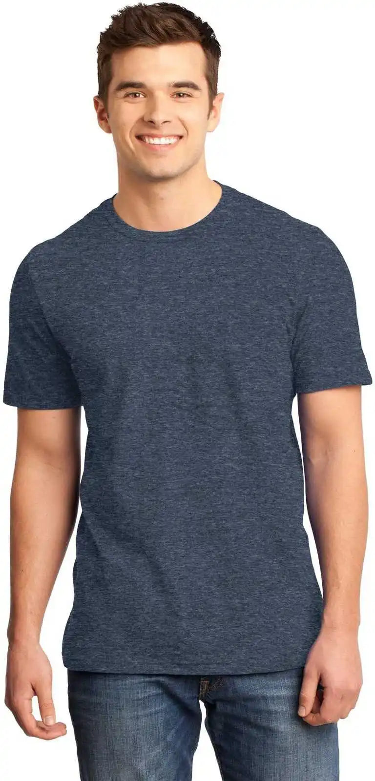 District Dt6000 Very Important Tee Heathered Navy
