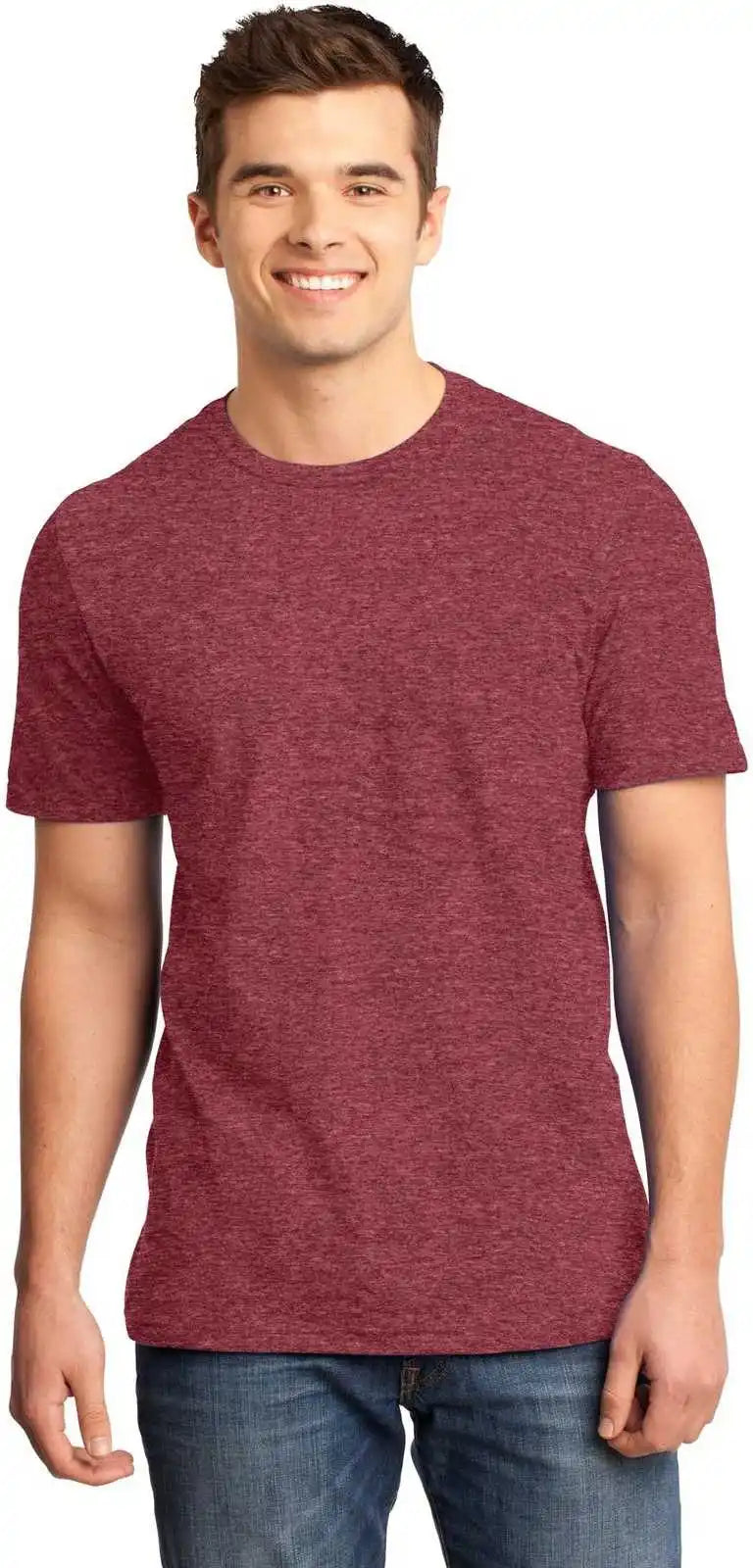 District Dt6000 Very Important Tee - Heathered Red
