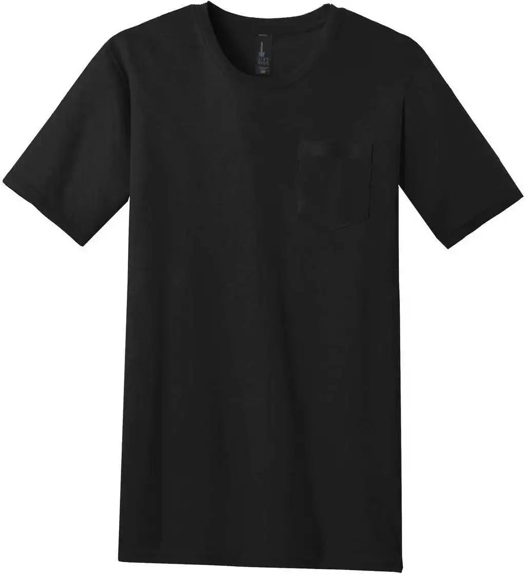 District Dt6000p Very Important Tee with Pocket Black