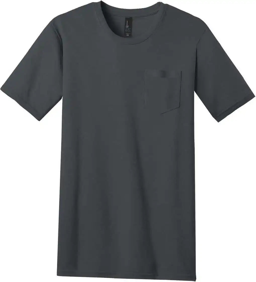 District Dt6000p Very Important Tee with Pocket Charcoal