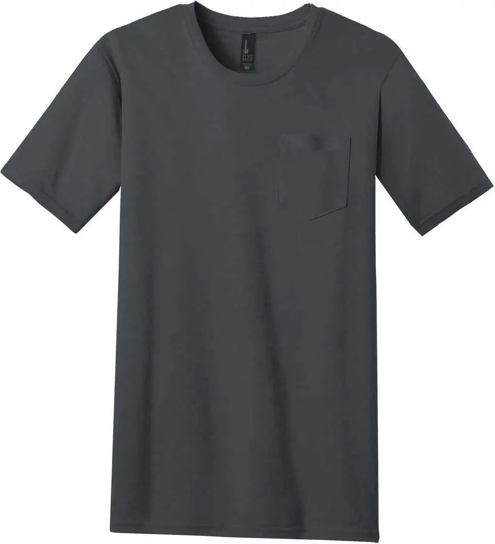 District Dt6000p Very Important Tee with Pocket - Charcoal