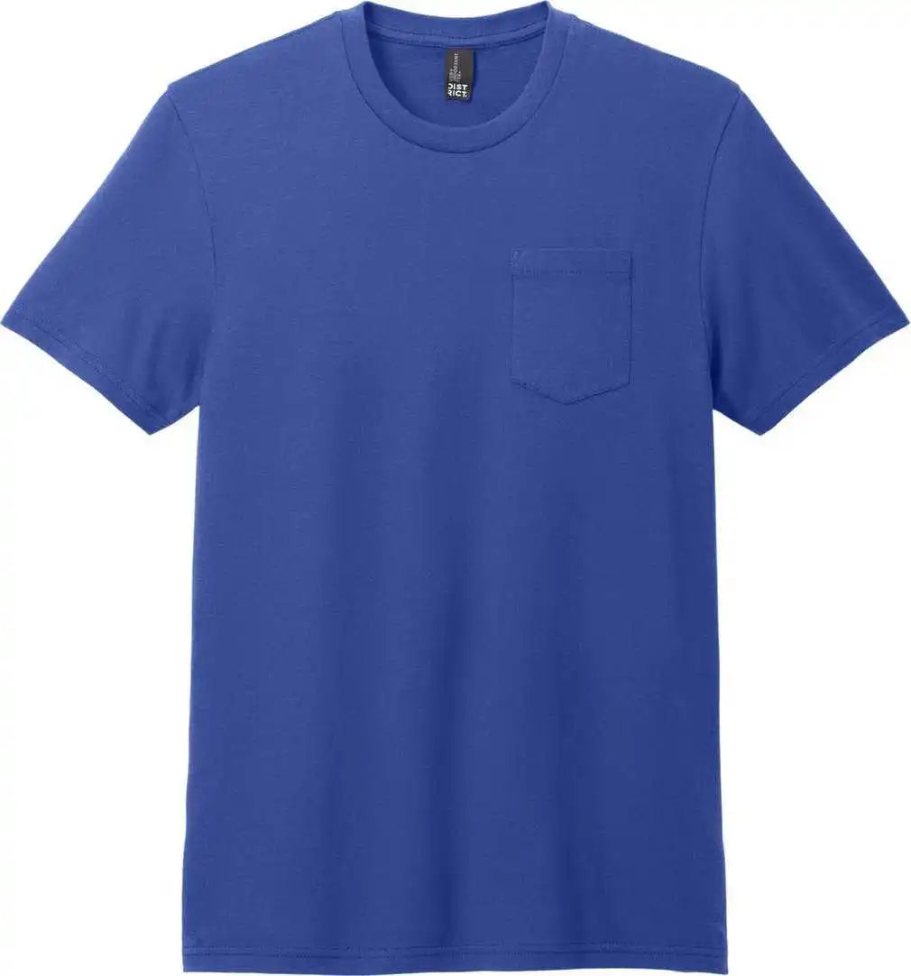 District Dt6000p Very Important Tee with Pocket Deep Royal