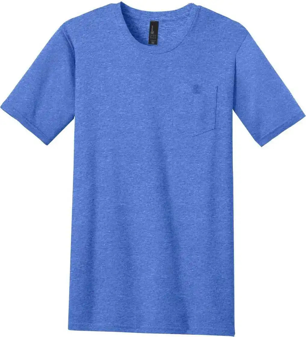 District Dt6000p Very Important Tee with Pocket - Heather Royal