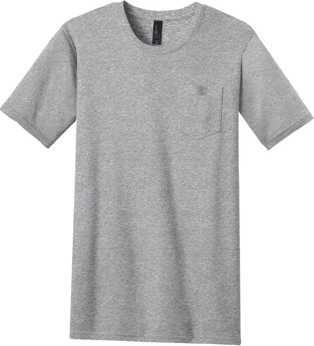 District Dt6000p Very Important Tee with Pocket - Light Heather Gray