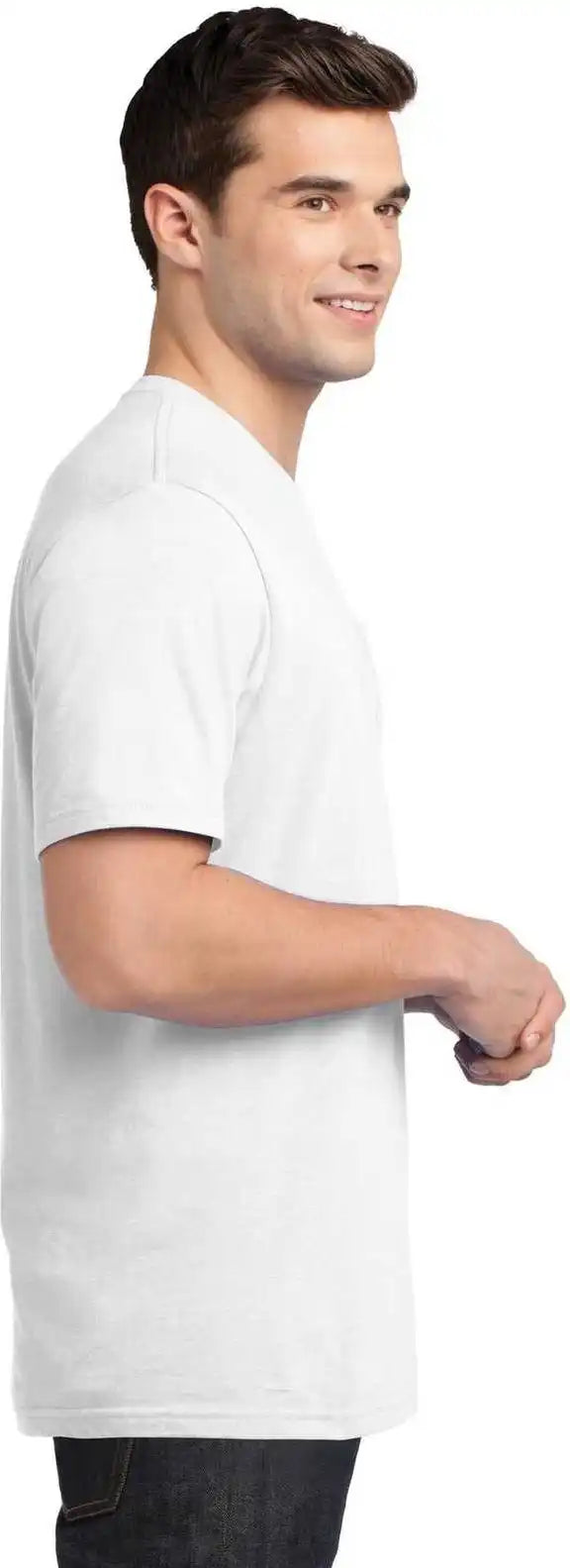 District Dt6000p Very Important Tee with Pocket White