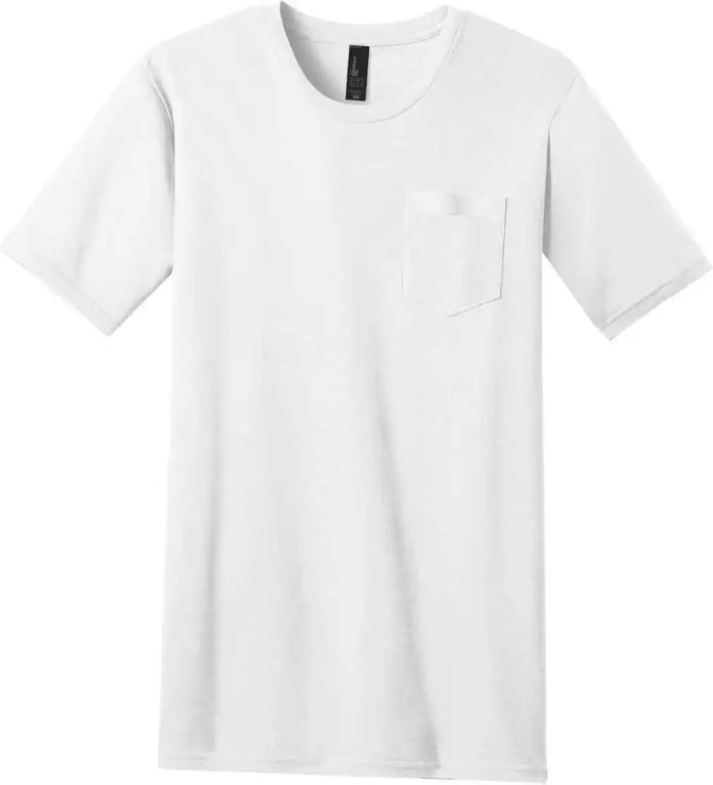 District Dt6000p Very Important Tee with Pocket White