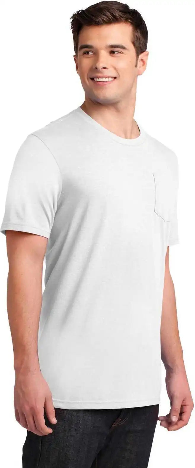 District Dt6000p Very Important Tee with Pocket White