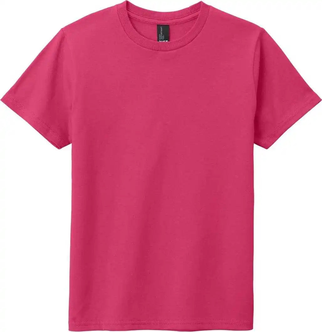 District Dt6000y Youth Very Important Tee Flush Pink