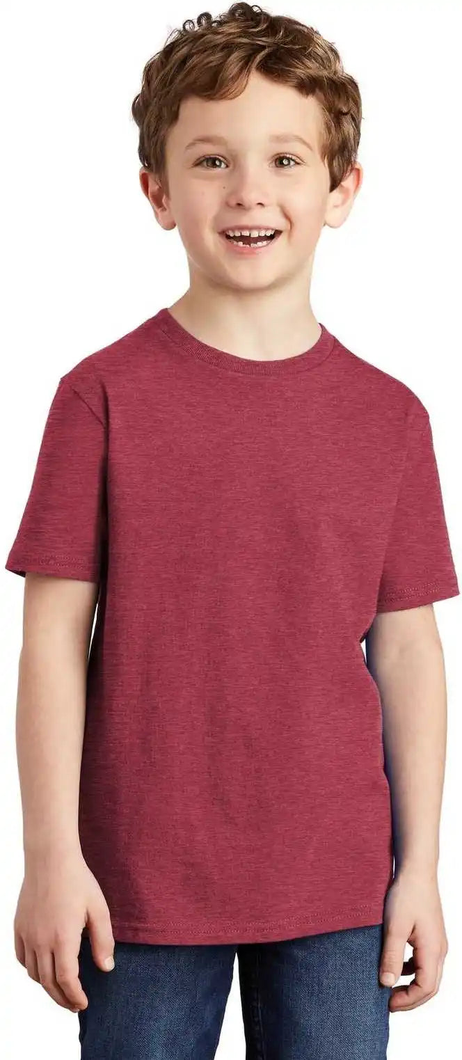 District Dt6000y Youth Very Important Tee Heathered Cardinal