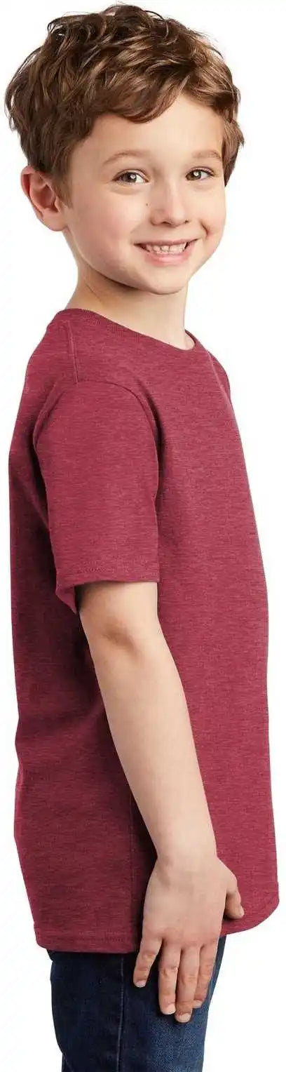 District Dt6000y Youth Very Important Tee Heathered Cardinal