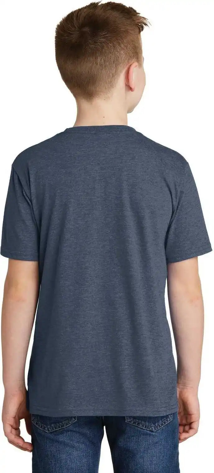 District Dt6000y Youth Very Important Tee Heathered Navy