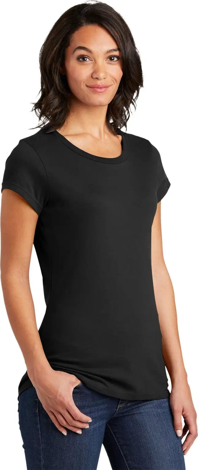 District Dt6001 Women’s Fitted Very Important Tee - Black